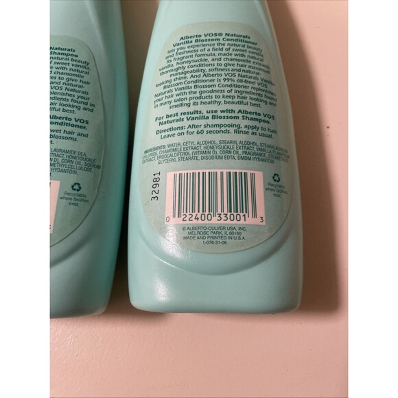 NOS Discontinued Alberto V05 Naturals shampoo & conditioner set Vanilla Prop USA - Picture 7 of 7